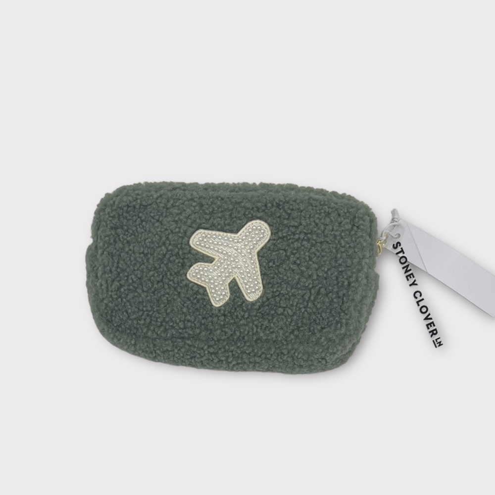 Stoney Clover Lane Airplane Sherpa Pouch NEW